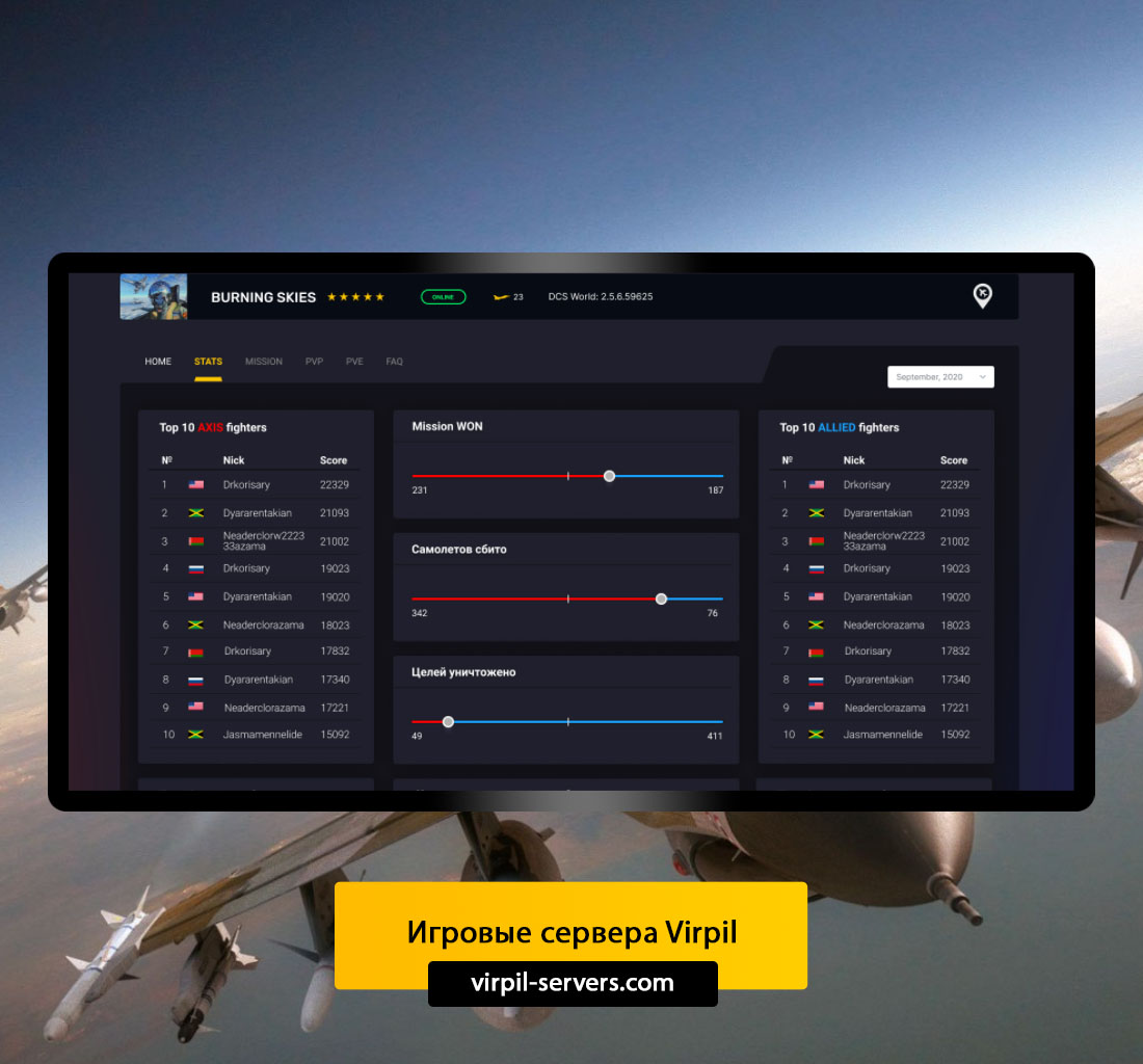 Проектирование интерфейса для игровых серверов